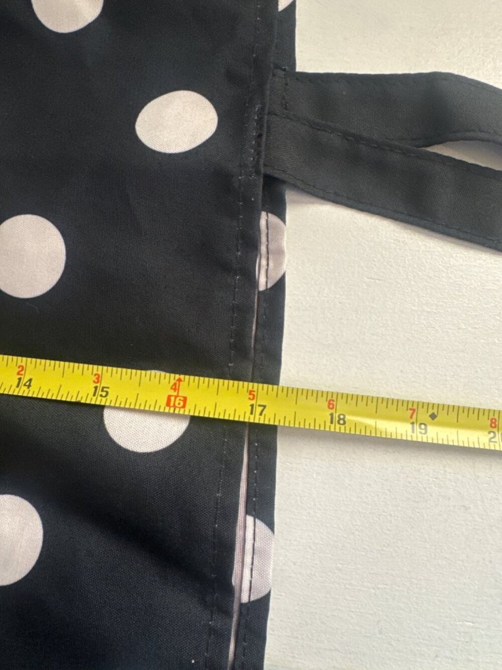 Kate Spade Tote Blk/White Polka Dot Lightwt Reusable Shopping Bag Iconic Classic - Picture 7 of 11